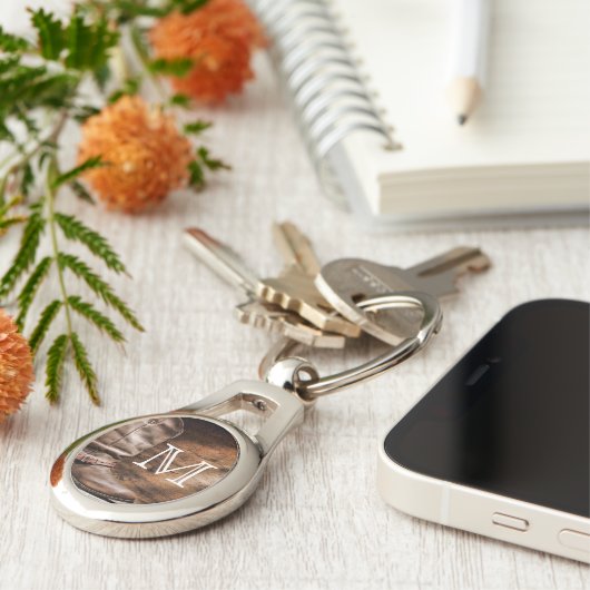 Koe Boy Boots Spur Country Rope Wood Sleutelhanger (Zijkant)