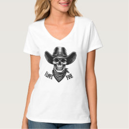 Koe Boy Western Halloween Ghost I Love You T Shirt