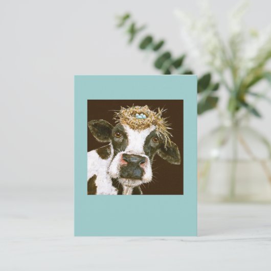 koe briefkaart (Staand voorkant)