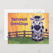 Koe Briefkaart (Voorkant / Achterkant)
