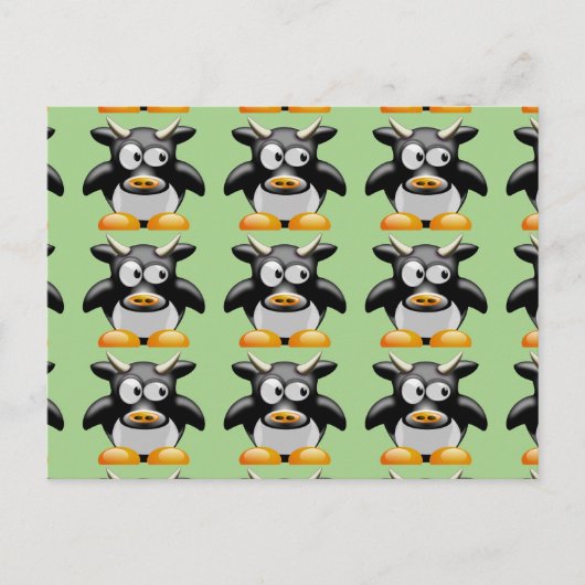 koe briefkaart (Voorkant)