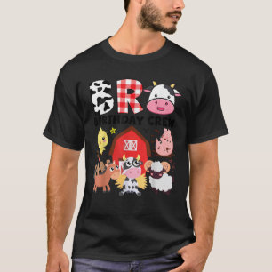 Koe Bro Birthday Crew Boerderij Thema Dieren Kinde T-shirt