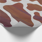 Koe Brown and White Print Cadeaupapier (Hoek)