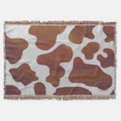 Koe Brown and White Print Deken (Voorkant)