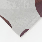 Koe Brown and White Print Fleece Deken (Hoek)