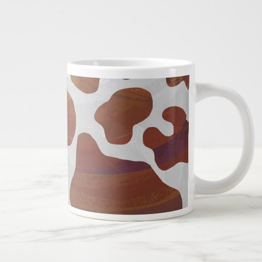 Koe Brown and White Print Grote Koffiekop (Rechts)