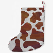 Koe Brown and White Print Kleine Kerstsok (Achterkant)
