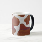 Koe Brown and White Print Magische Mok (Voorkant rechts)
