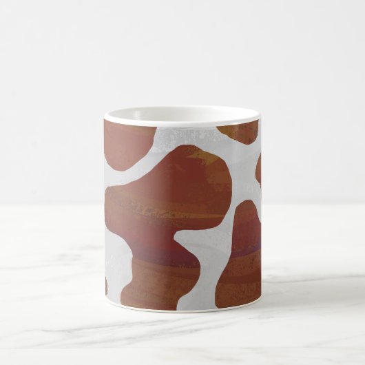 Koe Brown and White Print Magische Mok (Center)