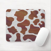 Koe Brown and White Print Muismat (Met muis)