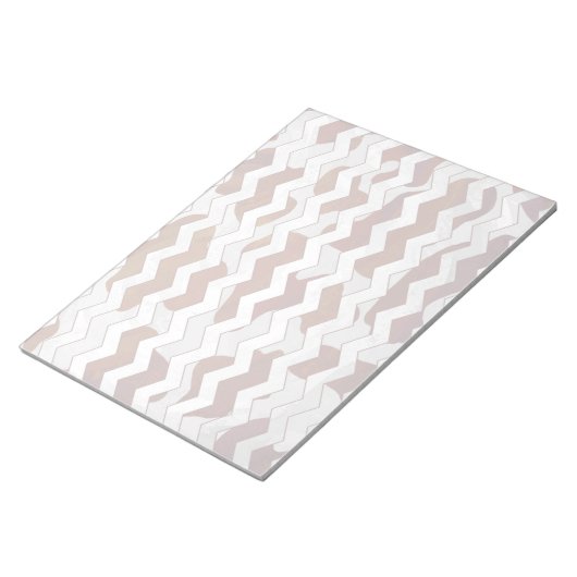 Koe Brown and White Print Notitieblok (Schuin)