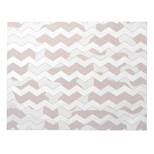 Koe Brown and White Print Notitieblok (Voorkant)