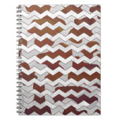 Koe Brown and White Print Notitieboek (Voorkant)