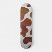 Koe Brown and White Print Persoonlijk Skateboard (Voorkant)