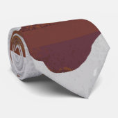 Koe Brown and White Print Stropdas (Opgerold)