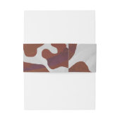 Koe Brown and White Print Uitnodigingen Wikkel (Achterkant Voorbeeld)