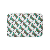 Koe Brown en Blauwgroen Silhouette Badmat (Voorkant)
