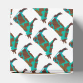 Koe Brown en Blauwgroen Silhouette Bedankdoosjes (Bovenkant)