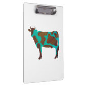 Koe Brown en Blauwgroen Silhouette Klembord (Rechts)