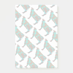 Koe Brown en Blauwgroen Silhouette Post-it® Notes