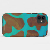 Koe bruin en Blauwgroen afdrukken Case-Mate iPhone Case (Achterkant (horizontaal))