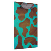 Koe bruin en Blauwgroen afdrukken Klembord (Rechts)