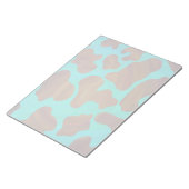 Koe bruin en Blauwgroen afdrukken Notitieblok (Schuin)