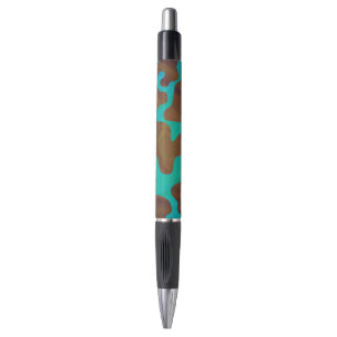 Koe bruin en Blauwgroen afdrukken Pen