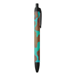 Koe bruin en Blauwgroen afdrukken Zwarte Inkt Pen