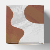 Koe bruin en wit monogram bedankdoosjes (Bovenkant)