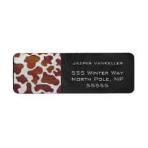 Koe bruin en wit monogram