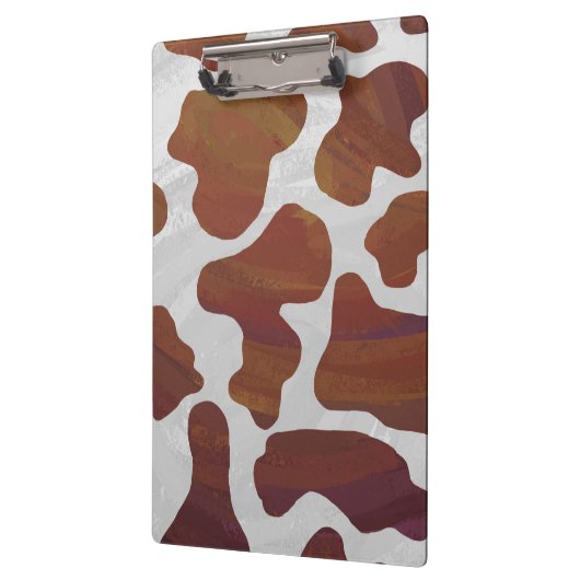 Koe bruin en wit monogram klembord (Links)