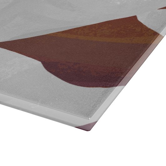 Koe bruin en wit monogram snijplank (Hoek)