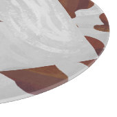 Koe bruin en wit monogram snijplank (Hoek)