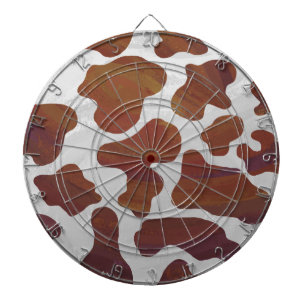 Koe Bruin en Wit Print Dartbord