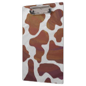 Koe Bruin en Wit Print Klembord (Links)