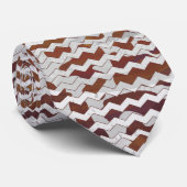 Koe Bruin en Wit Print Stropdas (Opgerold)