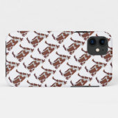 Koe Bruin en Witte Silhouette Case-Mate iPhone Case (Achterkant (horizontaal))