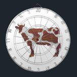Koe Bruin en Witte Silhouette Dartbord<br><div class="desc">Trendy Dairy Koe Print Design in wit met bruine vlekken gemaakt door je voor te stellen dat! Ontwerp. Moo! Show je landwortels, liefde voor melk, liefde voor koeien, en je plek op mode-zin met ons leuke gevlekte dierenpatroon op elektronica, accessoires en stijlvolle geschenken met onze frisse aanraking van textuur, pizzaz...</div>