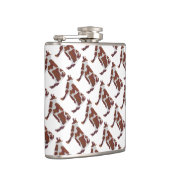 Koe Bruin en Witte Silhouette Heupfles (Rechts)