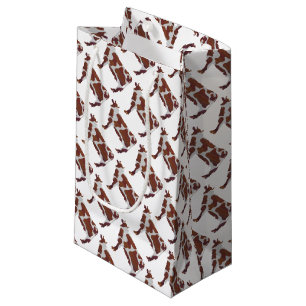 Koe Bruin en Witte Silhouette Klein Cadeauzakje
