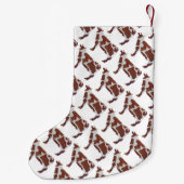 Koe Bruin en Witte Silhouette Kleine Kerstsok (Achterkant)