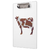 Koe Bruin en Witte Silhouette Klembord (Links)