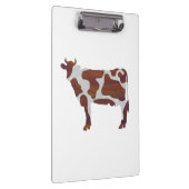 Koe Bruin en Witte Silhouette Klembord (Rechts)