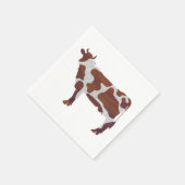 Koe Bruin en Witte Silhouette Servetten (Hoek)
