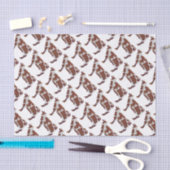 Koe Bruin en Witte Silhouette Tissuepapier (Craft)