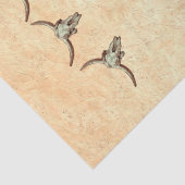 Koe Bruin Land Western Robuusachtige stijl Tissuepapier (Detail)