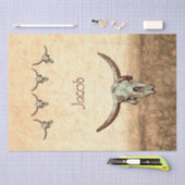 Koe Bruin Land Western Robuusachtige stijl Tissuepapier (Craft)