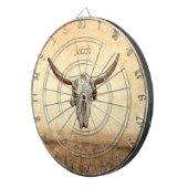 Koe Bruin Western land Robuusachtige stijl Dartbord (Voorkant Rechts)