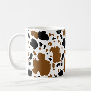 Koe Bruin & Zwart Print Koffiemok